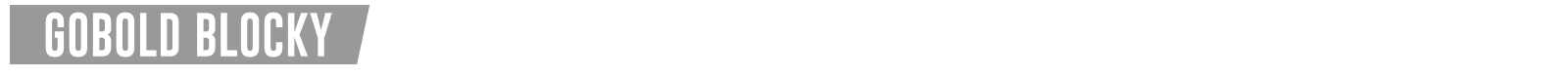 Gobold Blocky font preview